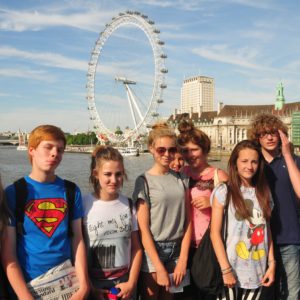 Student walking toue London